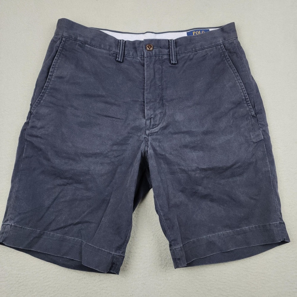 Polo Ralph Lauren Shorts Mens 30 Blue Stretch Classic Fit Chino Cotton 9 Inseam